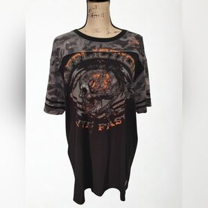 Affliction American Live Fast Customs Shirt Men's Size XXL
